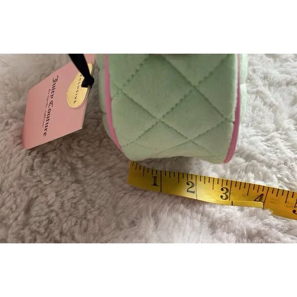 Juicy Couture Juicy Tale Shoulder Bag Retro Green Pink Quilted Bag Purse NEW - Picture 15 of 16